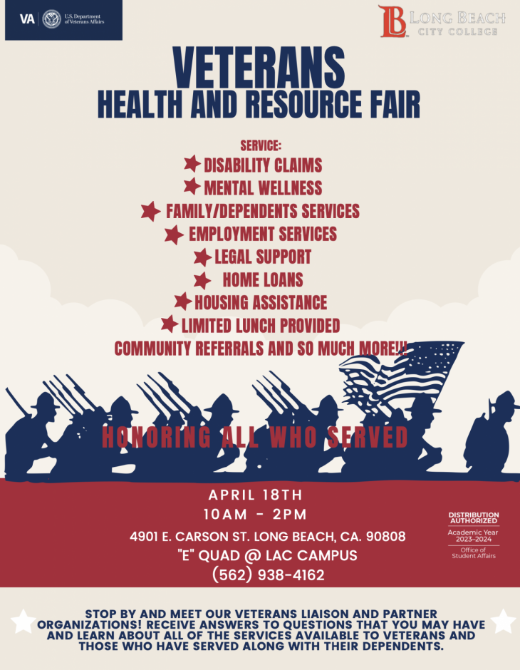 Veteran Fair Flyer on April 18th 10am to 2pm