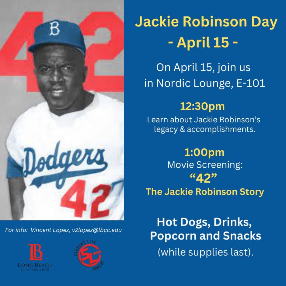 Jackie Robinson Day on April 15 flyer