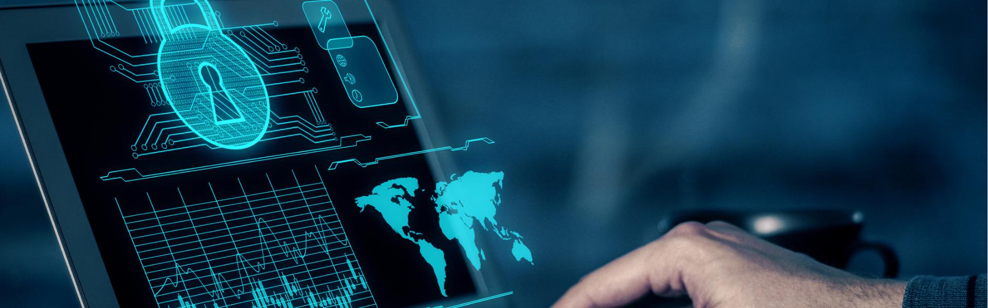Computer Network Cybersecurity Concept