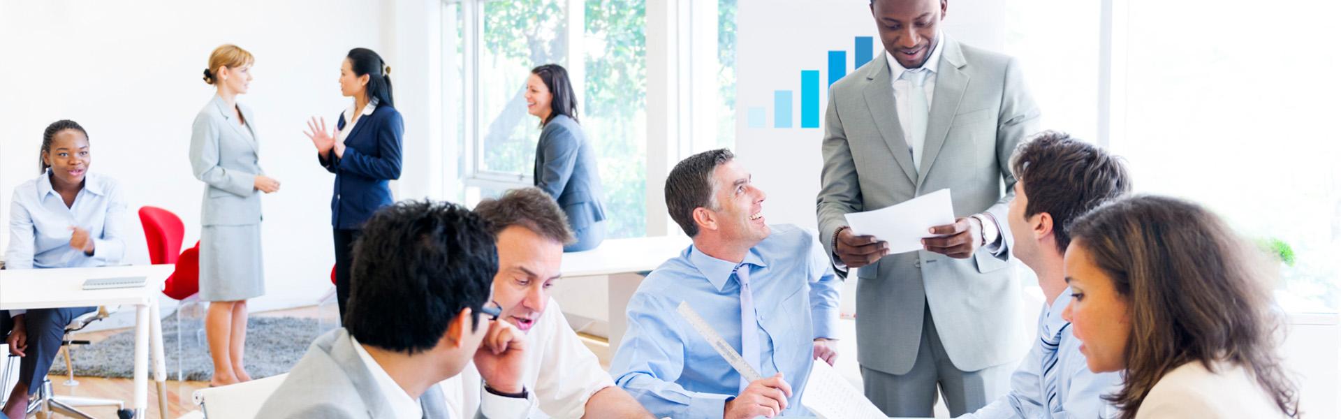 Group of Multi Ethnic Corporate People having a Business Meeting