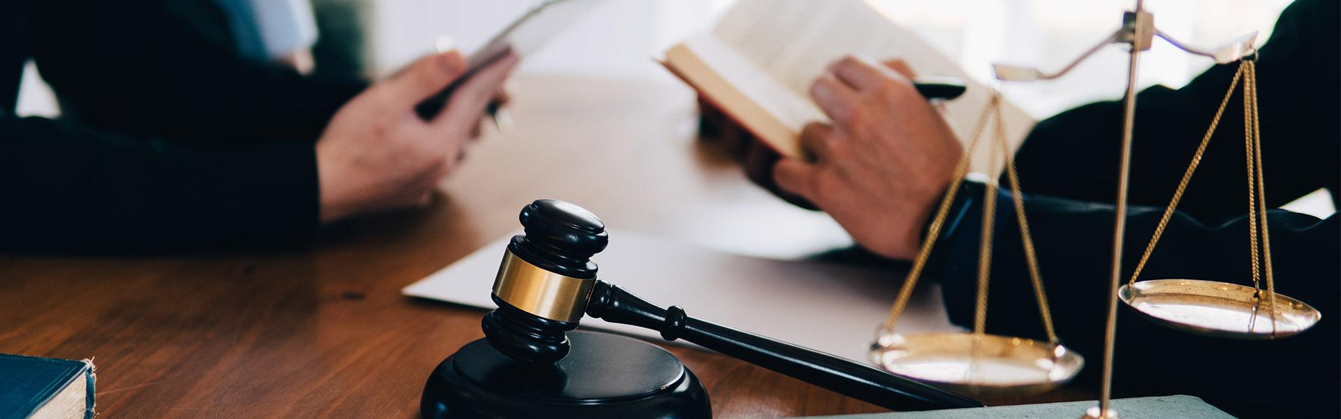 Business teamwork with law and administration