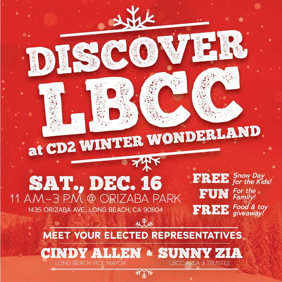 ‘Discover LBCC at CD2 Winter Wonderland’ Long Beach City College