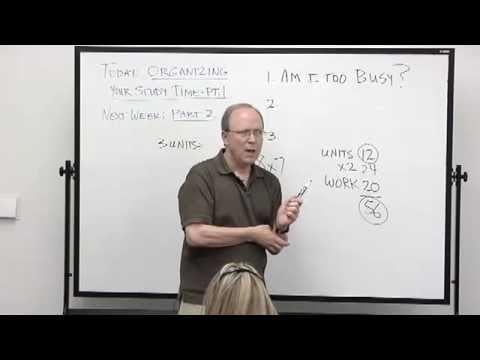 Organizing Your Study Time, Part One