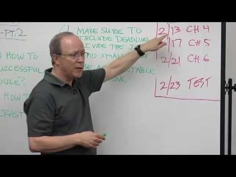 Organizing Your Study Time, Part Two