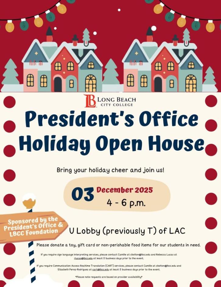 LBCC 2025 Holiday Open House flyer