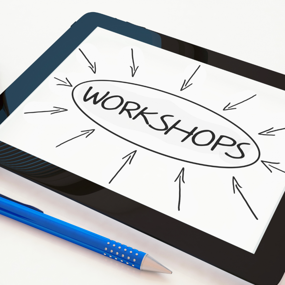 OLET Workshops displayed on a tablet