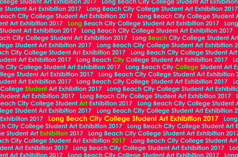 An image with the words Long Beach City College repeating.
