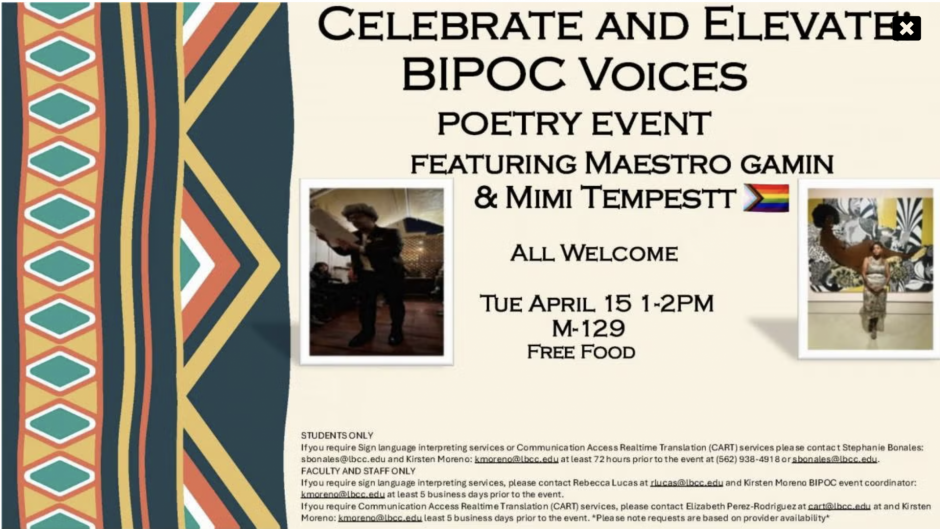 BIPOC Poetry Event Flyer