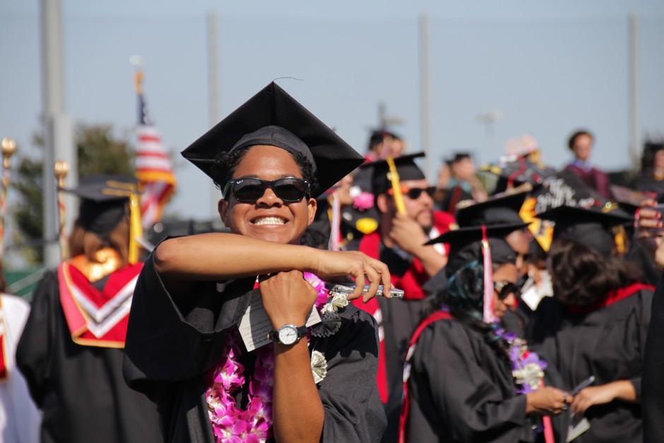 LBCC Students at Commencement ceremony