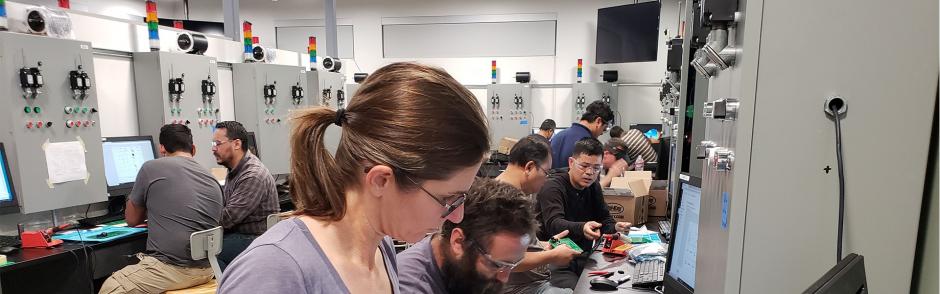 LBCC Students in Electrical Technology Lab Classroom