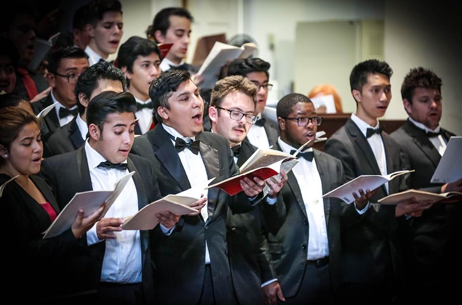 LBCC Choir singing on stage