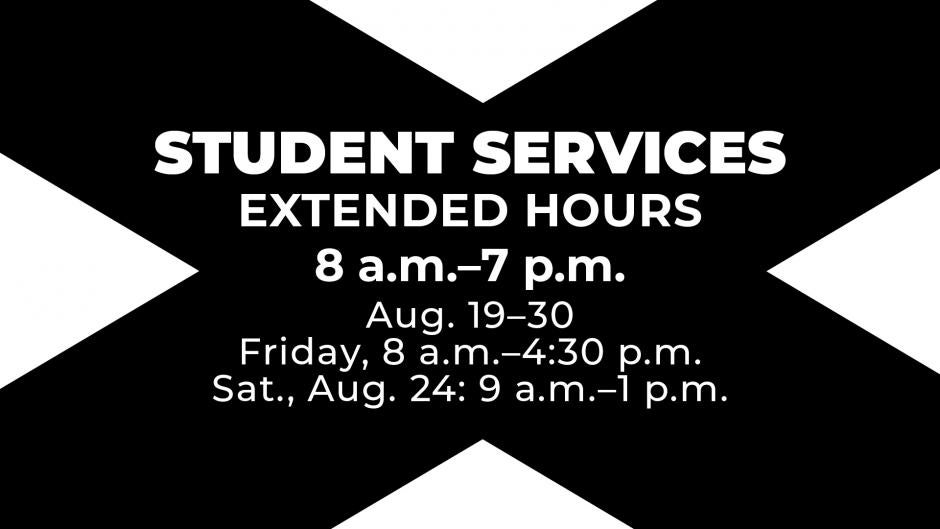 Fall Extended Office Hours announcement