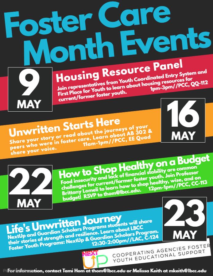 Foster Care Month Events Long Beach City College
