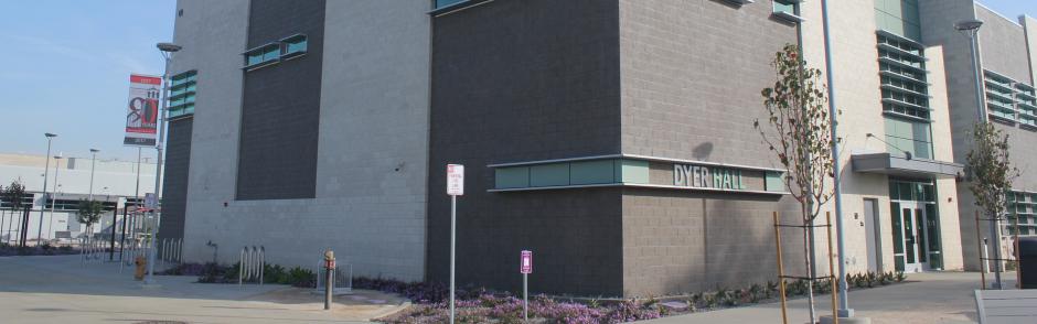 The outside of Dyer Hall on the PCC campus.