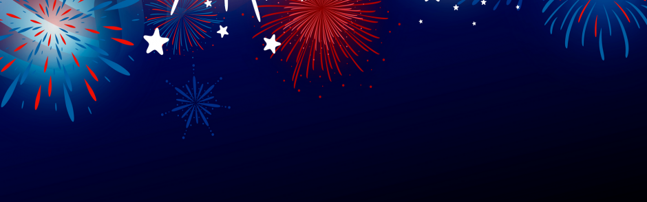 Fireworks on a blue background.