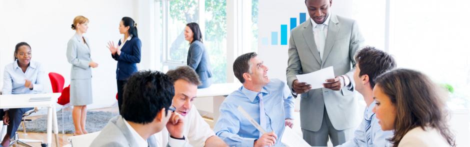 Group of Multi Ethnic Corporate People having a Business Meeting