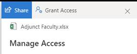 Manage Access Pane