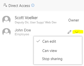 Change Permissions