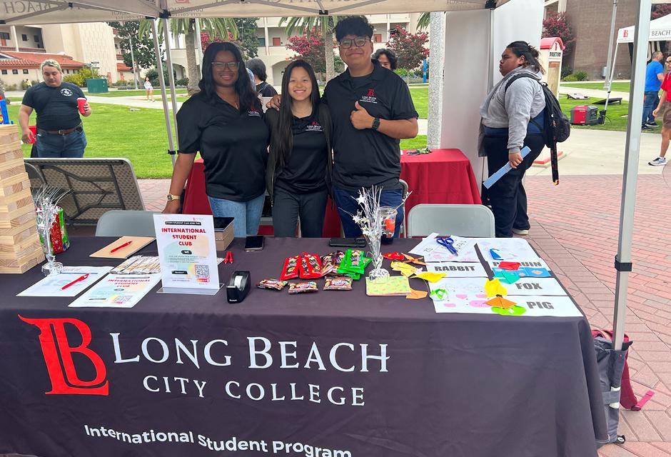 LBCC students at the Internation program booth
