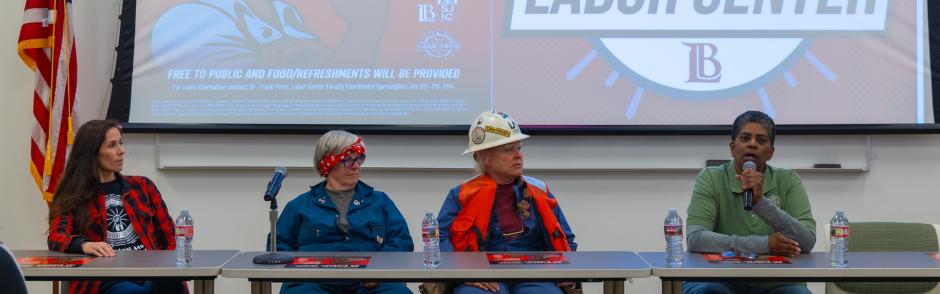 Panel speakers at LBCC's Labor Center