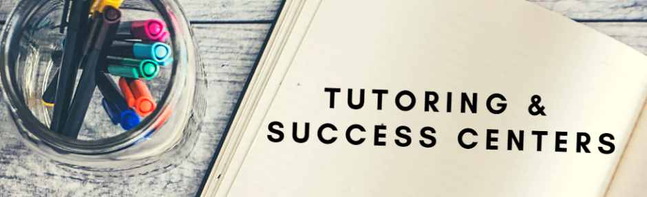 Phone, Notebook, Succulents, and wording: Tutoring & Success Centers 
