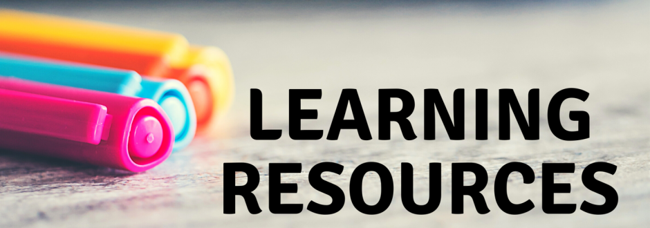 Highlighters on desk with wording: Learning and Academic Resources 