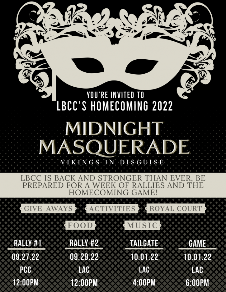 Midnight Masquerade Homecoming 2022 Flyer