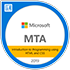 MTA Certification Logo for HTML & CSS