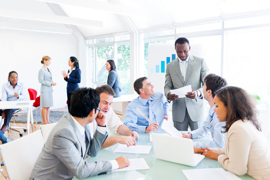 Accountant reporting on business financial status