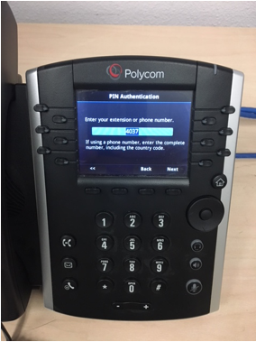 Polycom phone extension screen