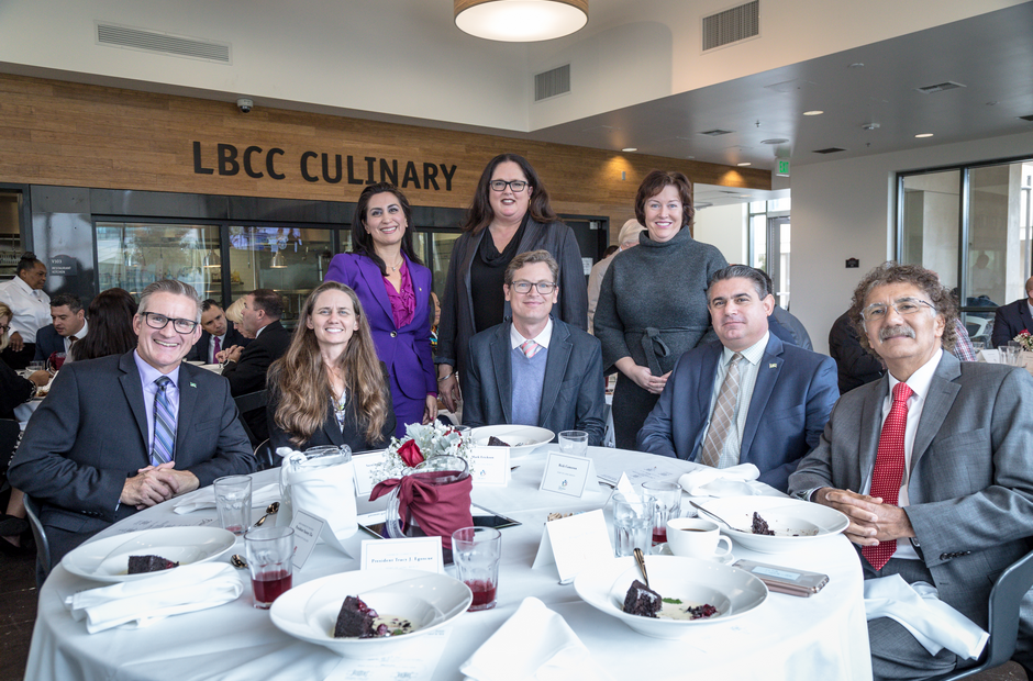LBCC and Port members at the Viking Bistro on campus.