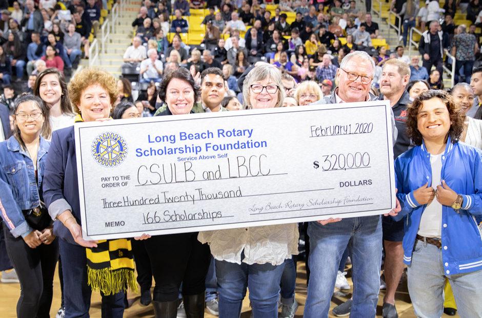LBCC and CSULB staff hold a check for $320.000.