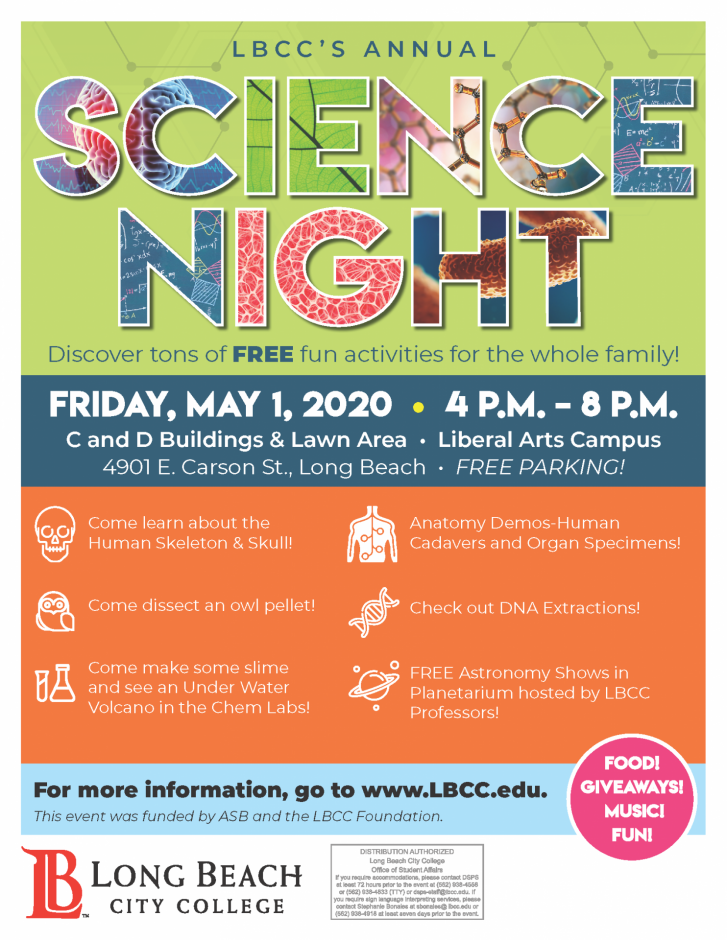 The poster for Science Night.