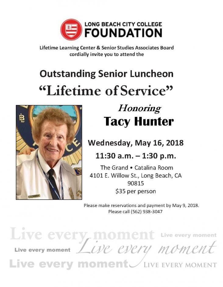 Outstanding Senior Luncheon “Lifetime of Service”