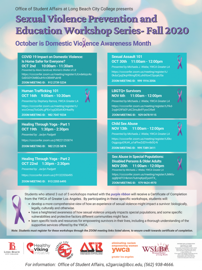 Sexual Violence Prevention Flyer