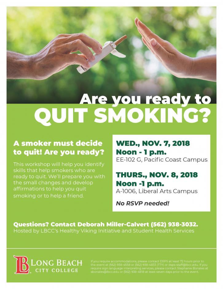 Are you ready to QUIT SMOKING? Long Beach City College