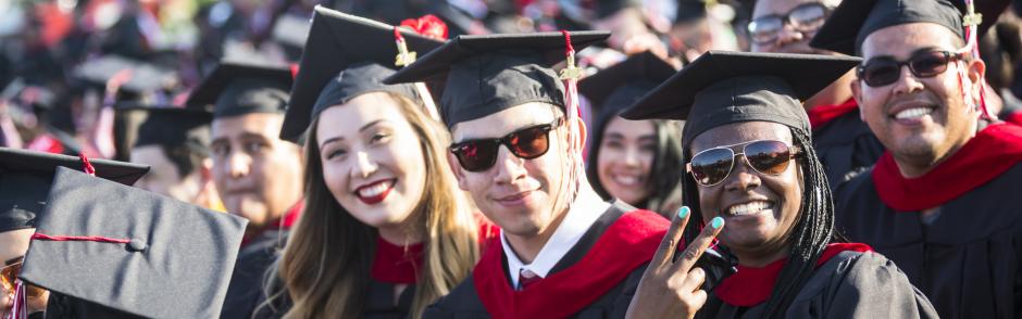 LBCC students at graduation ceremonies.