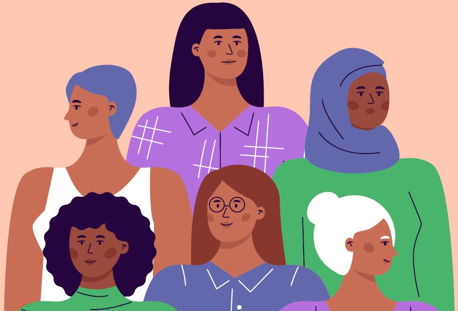 Flat womens history month illustration Vector illustration. image from iStock
