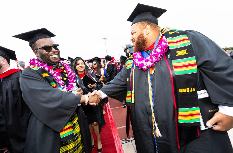 Black students graduating.