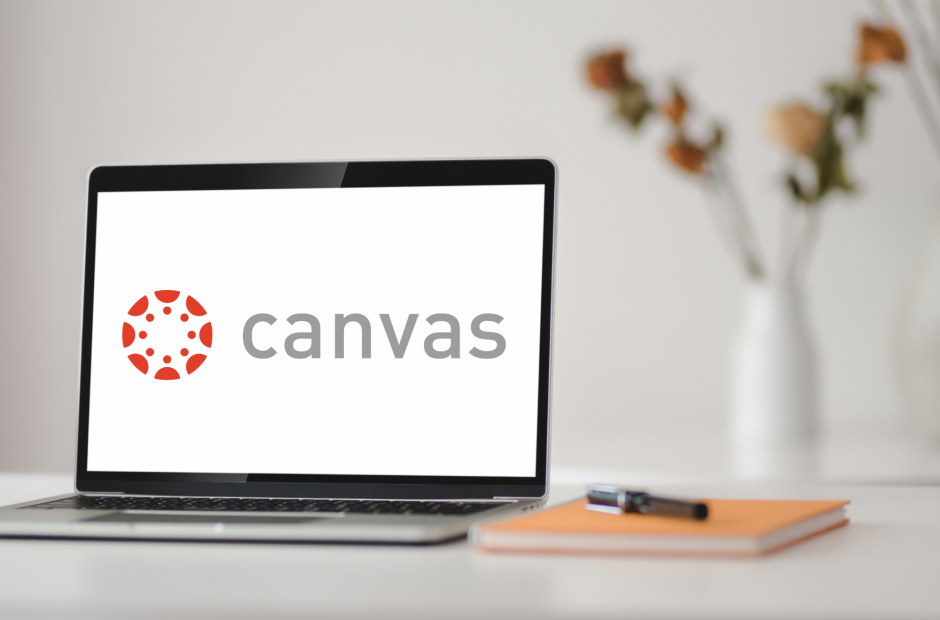 Laptop with Canvas Logo