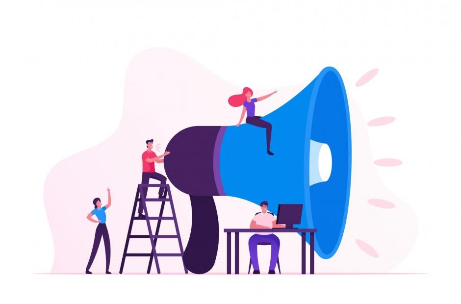 Communication Concept - Public Relations and Affairs, Communication, Pr. Cartoon Flat Vector Illustration