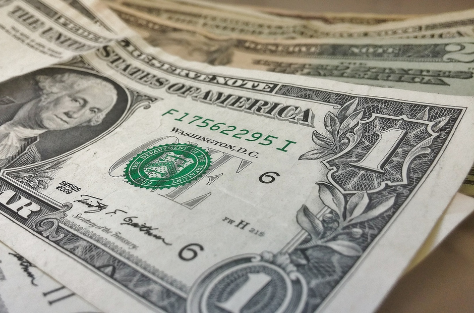 A stack of $1 bills.