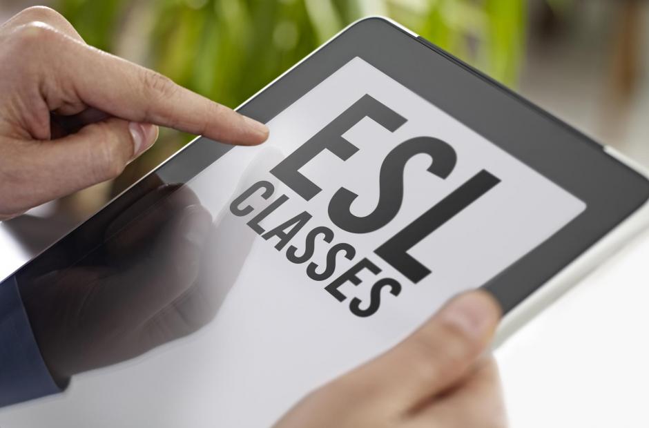 ESL classed on a tablet