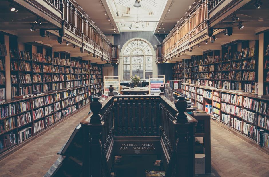 Image of a library or bookstore