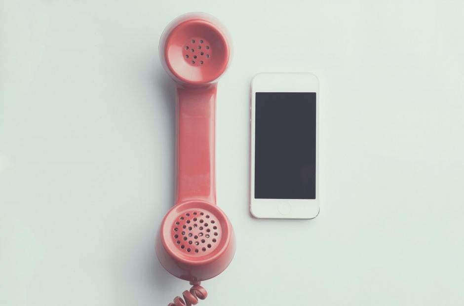 Red phone & cell phone