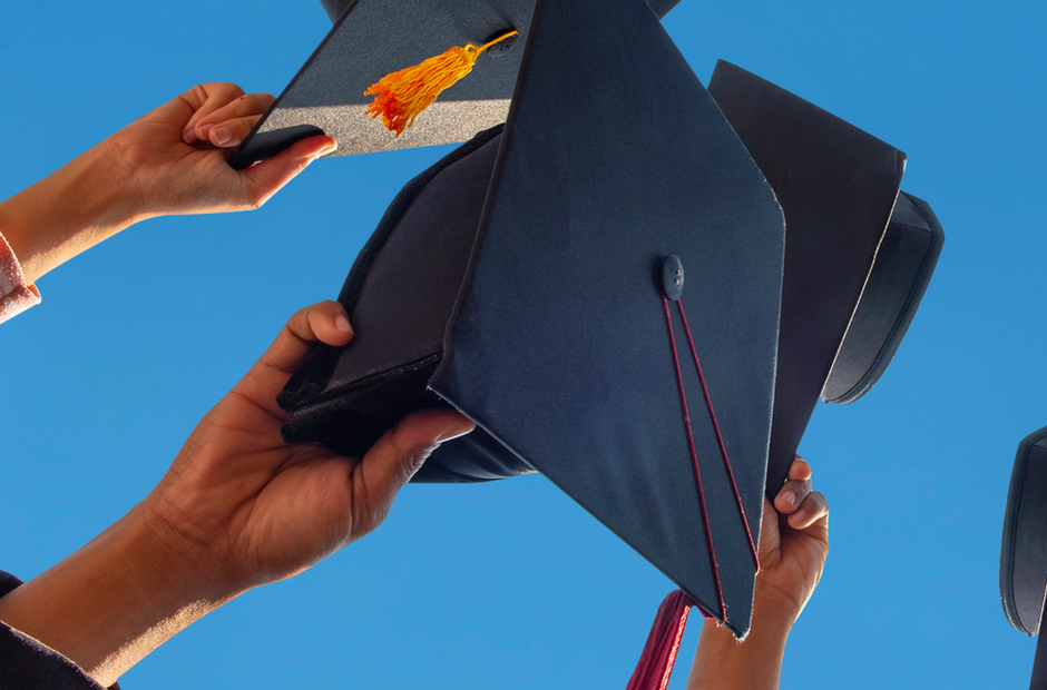 Graduation caps.