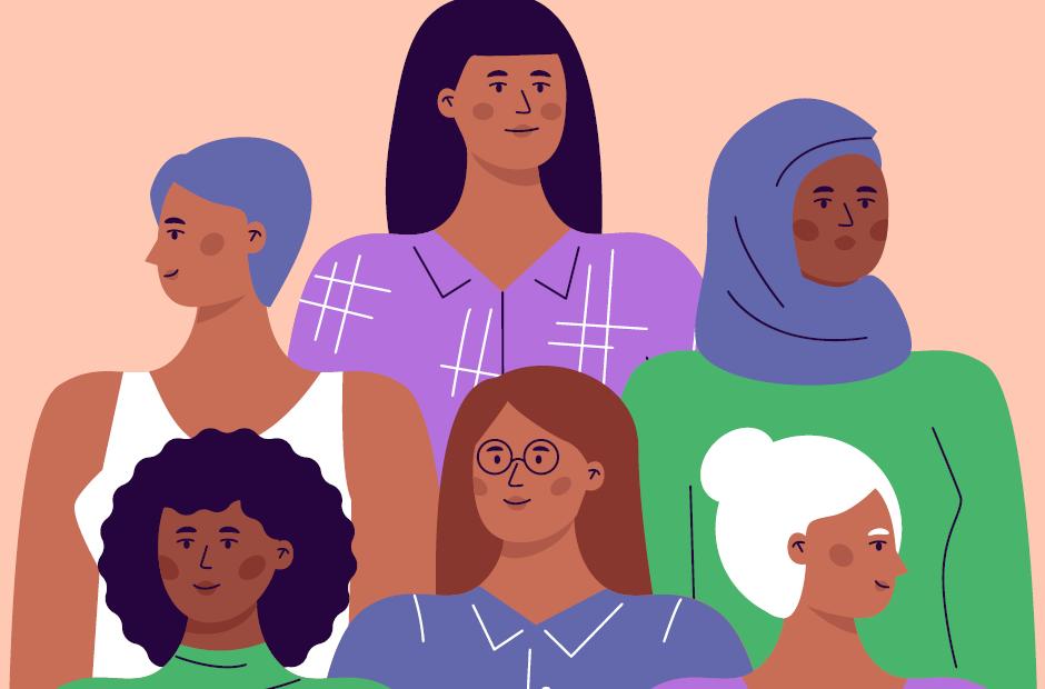 Flat womens history month illustration Vector illustration. image from iStock