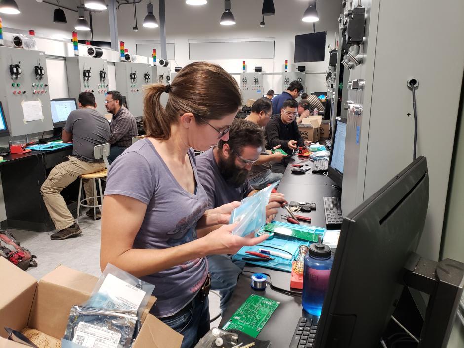 LBCC Students working on project in Electrical Technology Lab