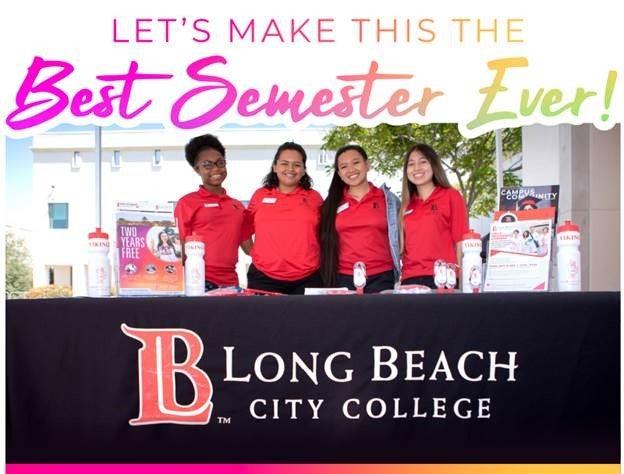 lbcc 4 female staff at "ask me" table