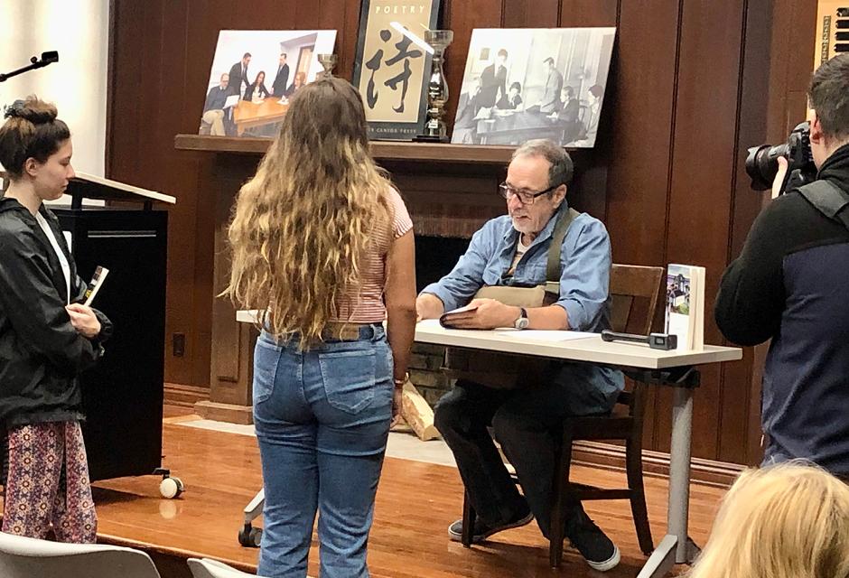 Students meet former LBCC English Professor and acclaimed author Frank Gaspar
